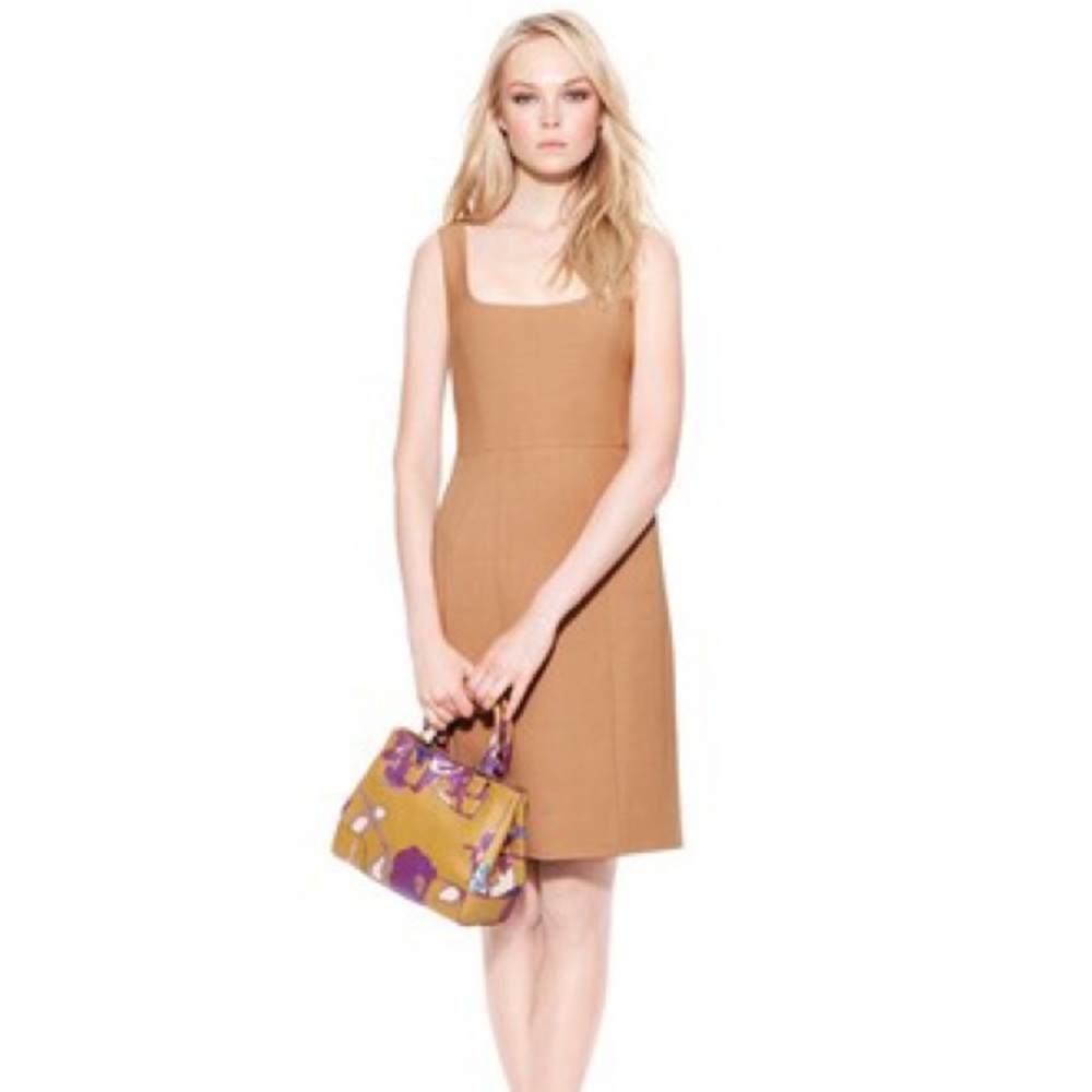 Tory Burch Azalea Elegant Tan Sleeveless Dress